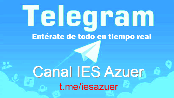 Nuevo canal Telegram del IES Azuer