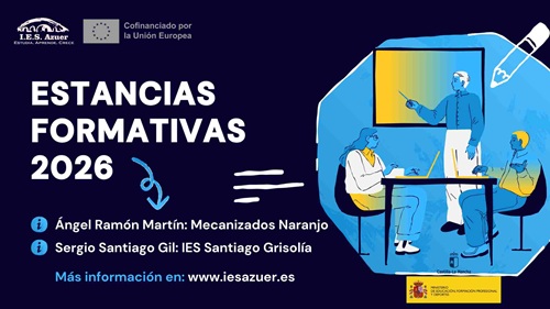 Estancias formativas del profesorado en empresas, centros de FP y centros de excelencia en JCCM