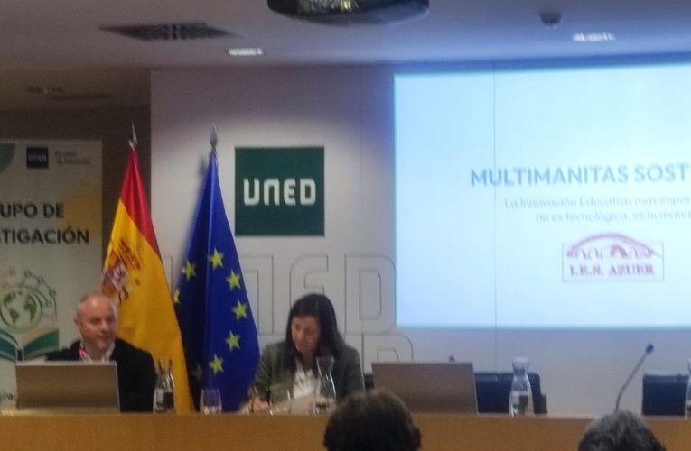 El IES Azuer de Manzanares, exhibe su proyecto Multimanitas Sostenible en un encuentro internacional de innovación educativa en la UNED